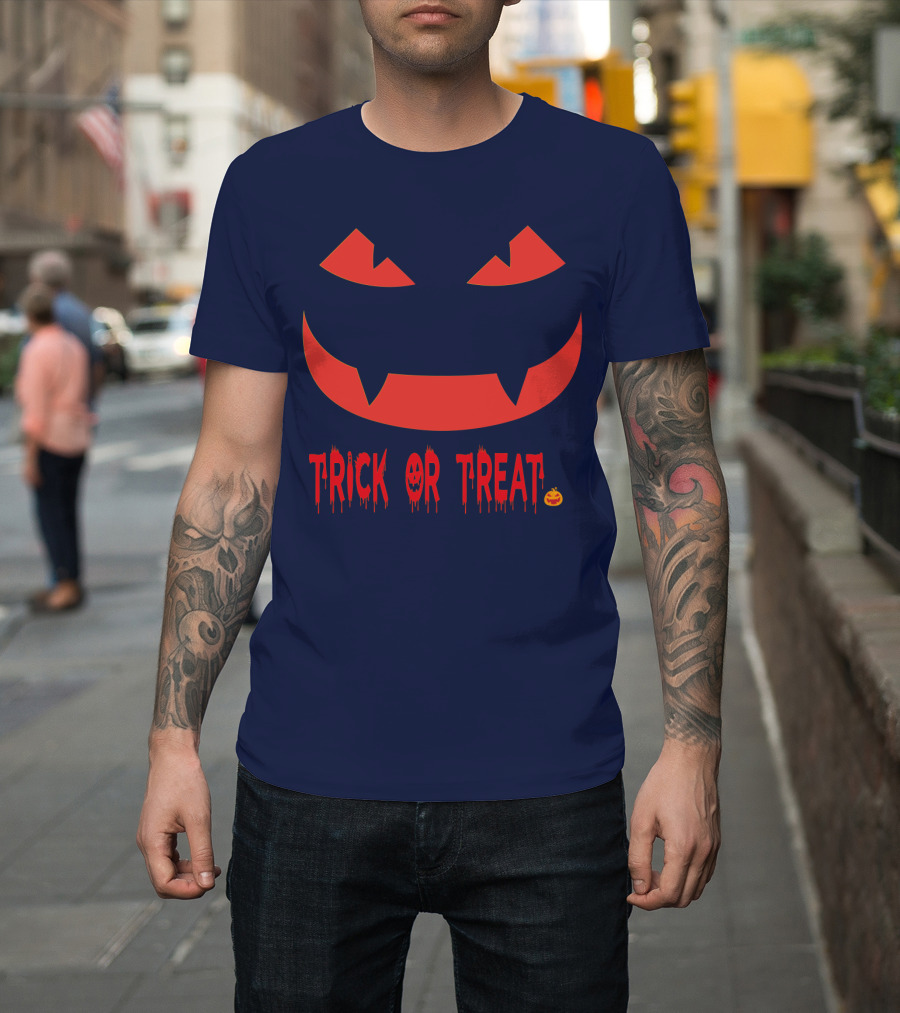 HALLOWEEN Trick or Treat Jack-o'-Lantern Face T-Shirt