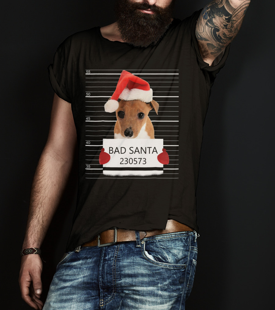 Bad Santa Jack Russell Mugshot 230573 T-Shirt