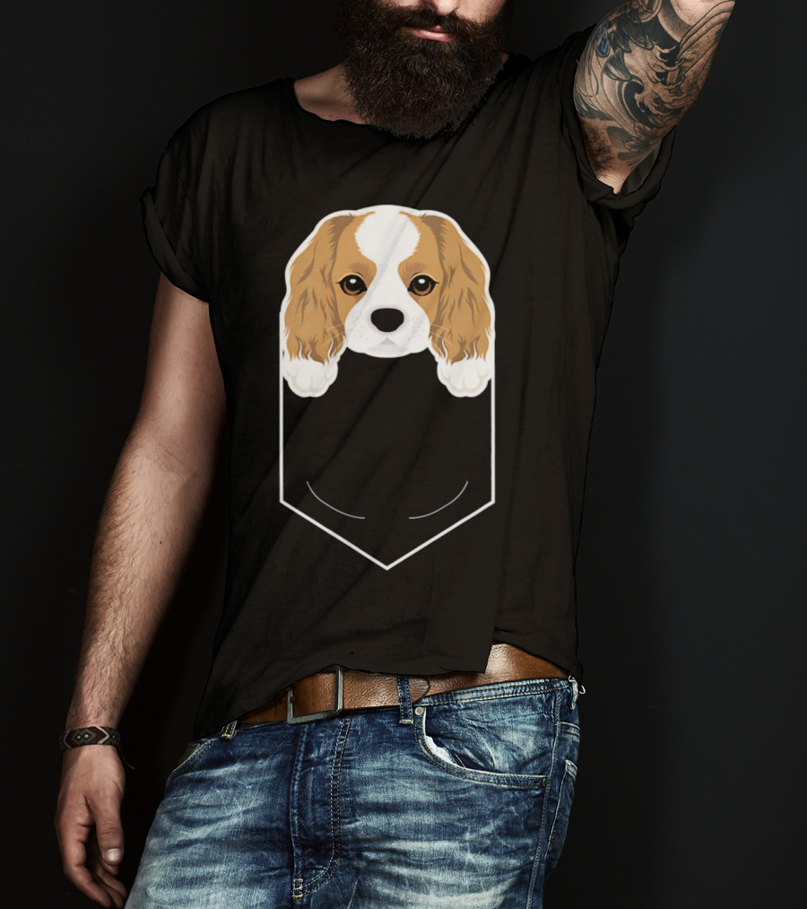 Cavalier King Charles Spaniel In My Pocket Cute Dog T-Shirt
