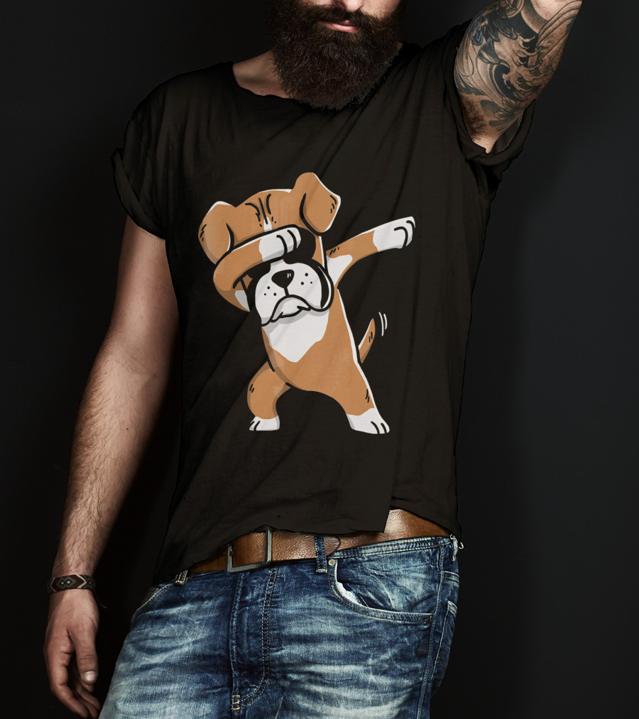 Dabbing Boxer Dog Kids Boxer Dog T-Shirt