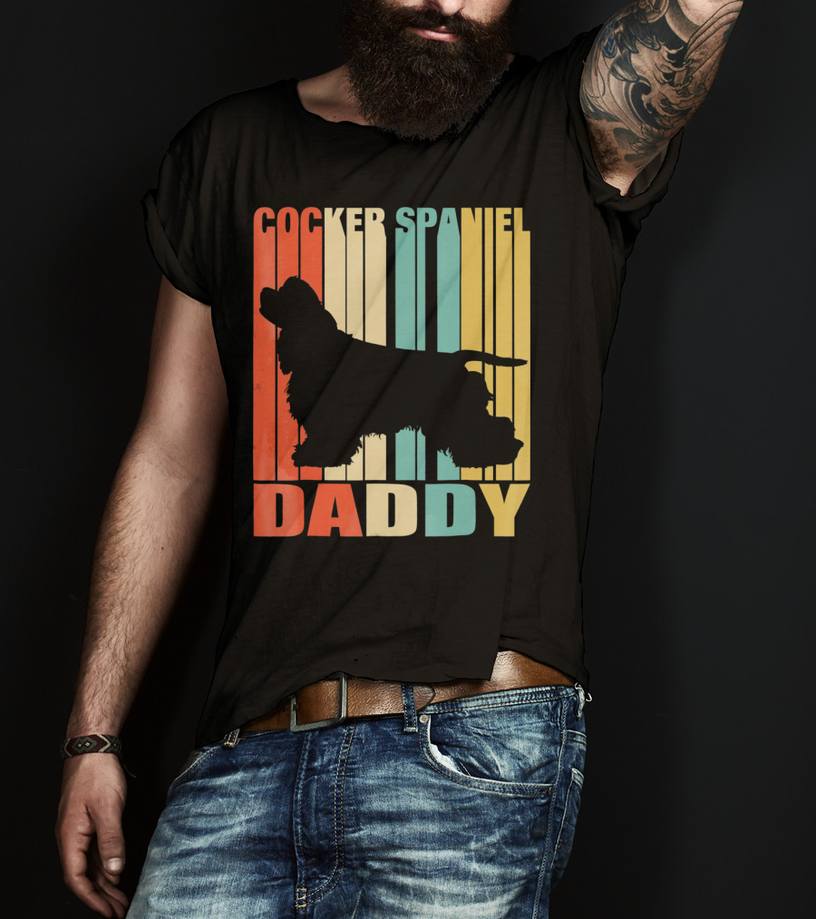 Cocker Spaniel Daddy Vintage T-Shirt