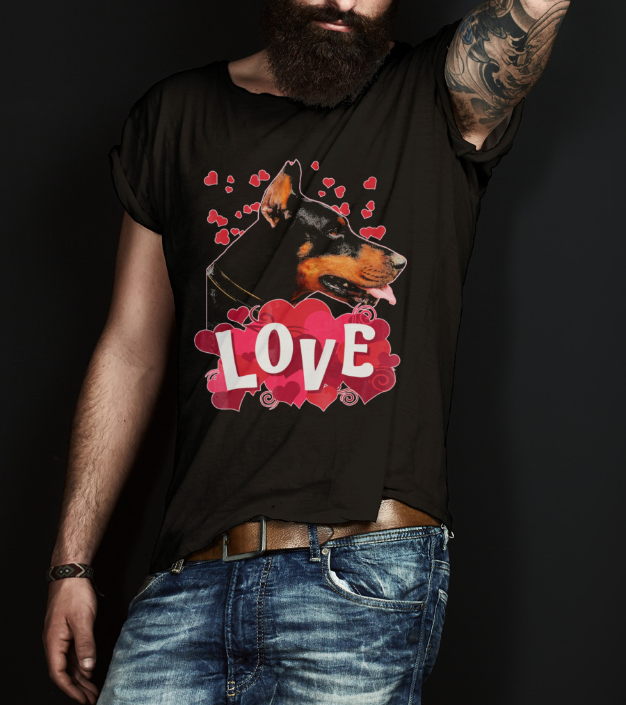 LOVE Doberman Pincher Dog T-Shirt