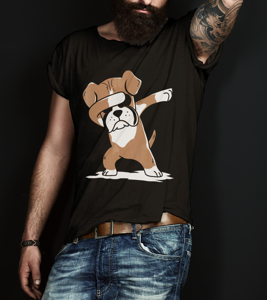 Funny Boxer Dog Dabbing T-Shirt