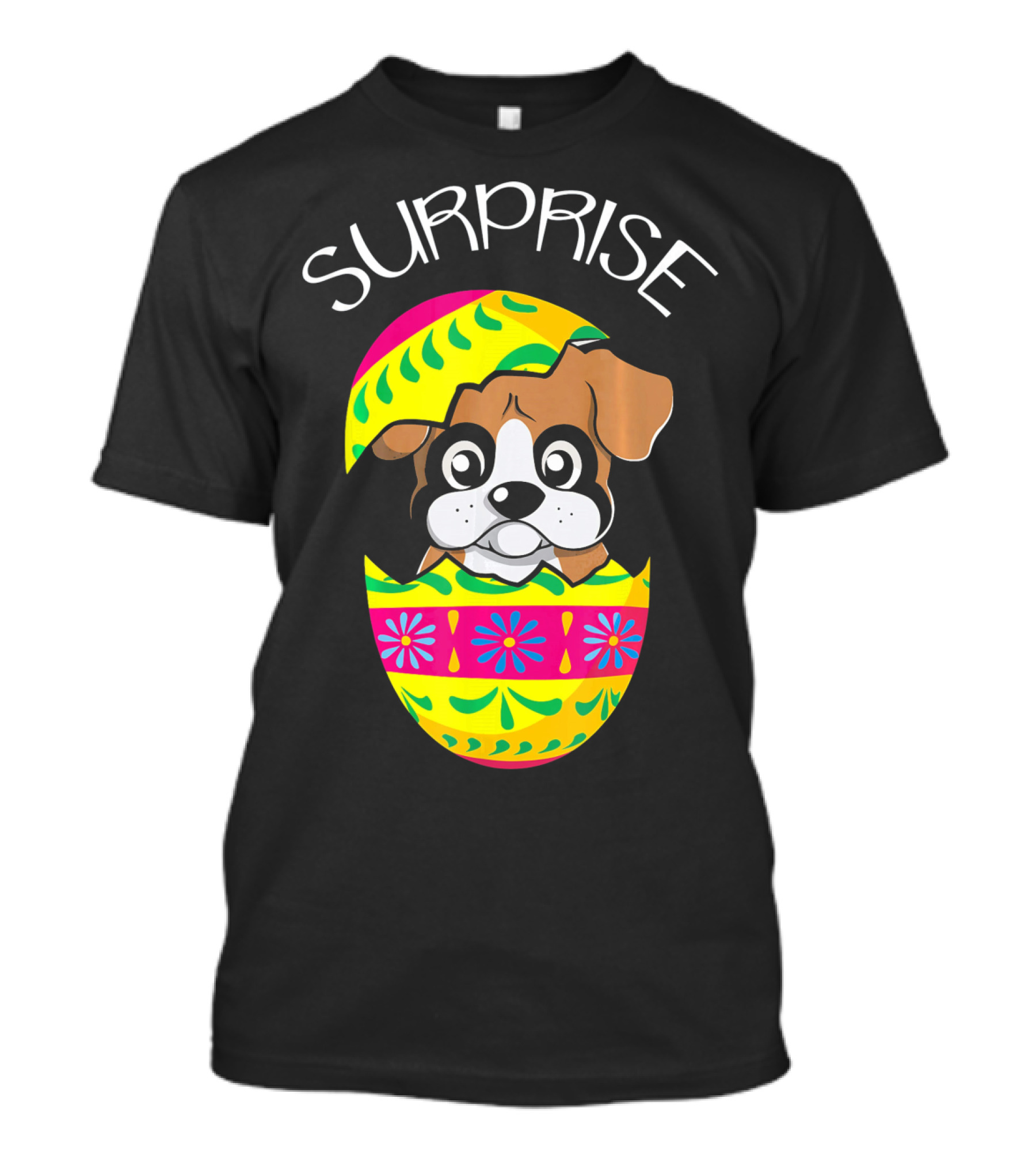 Surprise Funny Cute Puppy Boxer Hatches Easter Egg T-Shirt