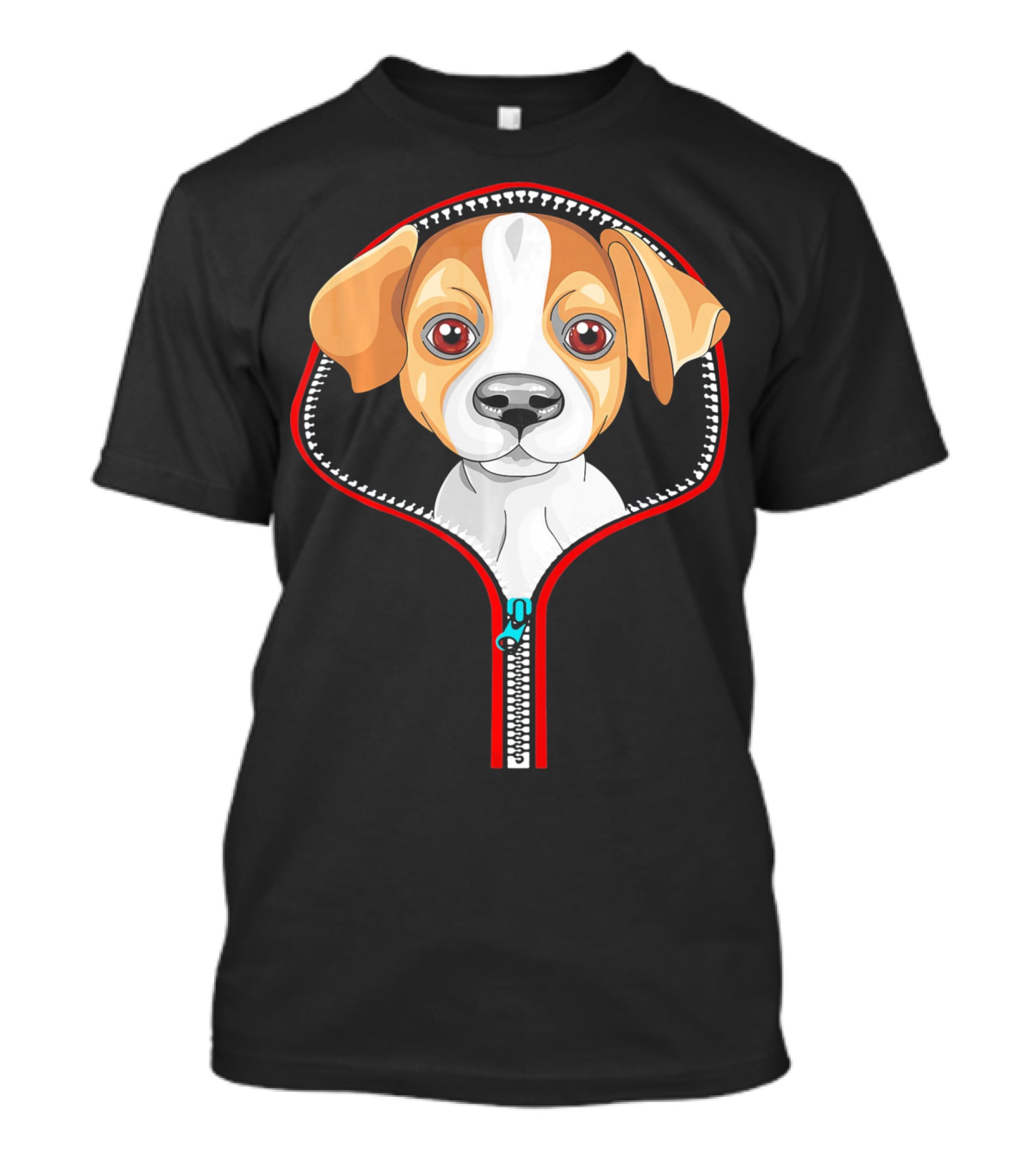 Funny Jack Russell Puppy In Zipper T-Shirt