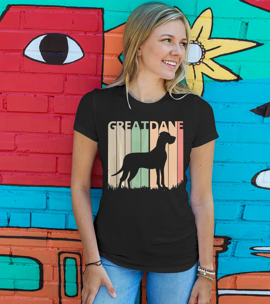 Great Dane Valentine Vintage Silhouette For Him T-Shirt
