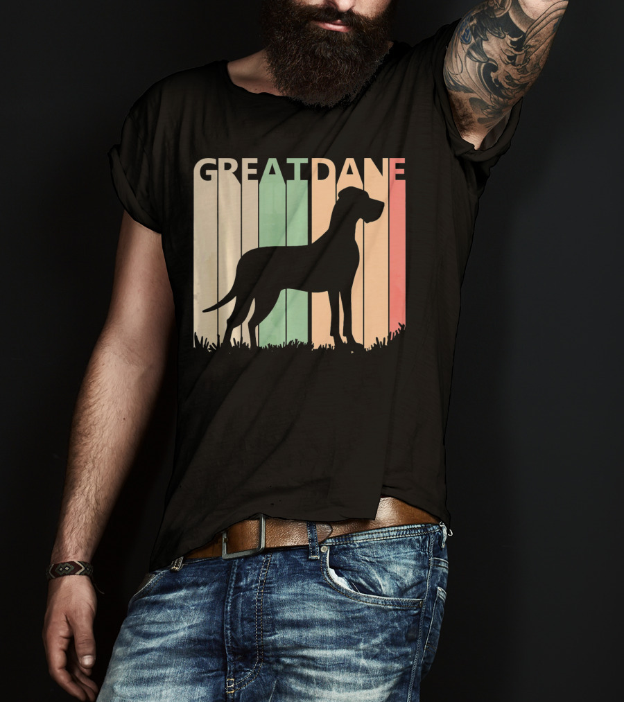 Great Dane Valentine Vintage Silhouette For Him T-Shirt