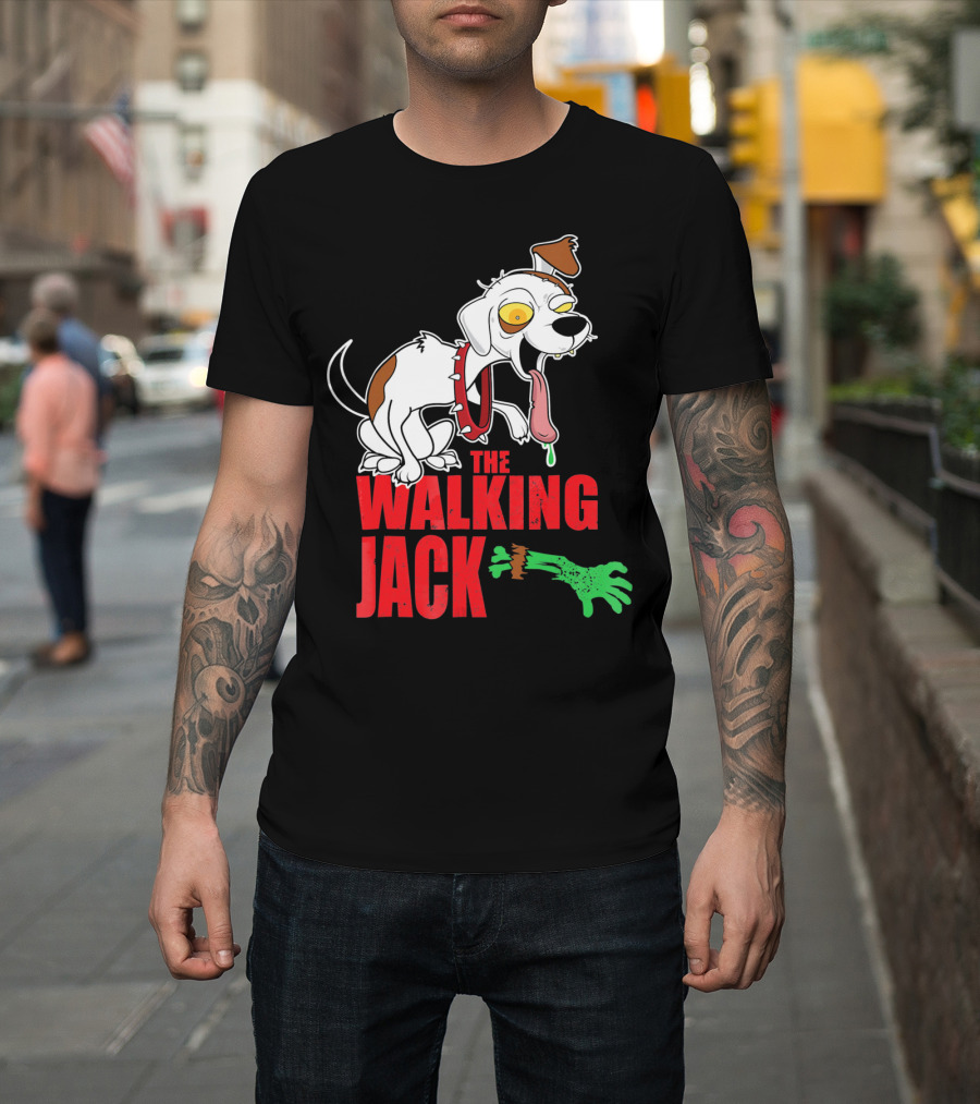 The Walking Jack Russell Terrier Zombie Hall T-Shirt
