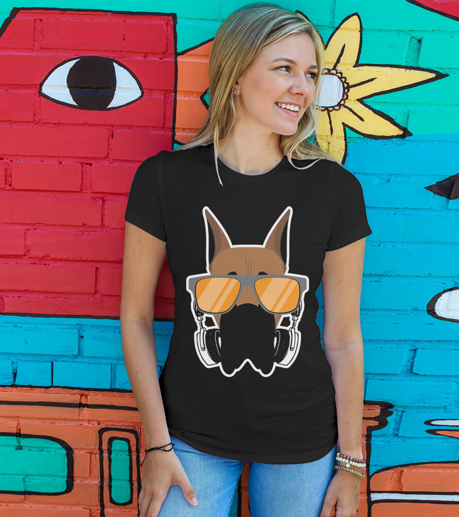 DJ Great Dane With Headphones And Sunglasses T-Shirt