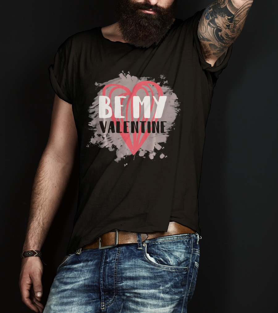 Be My Valentine Matching Family Group Heart T-Shirt