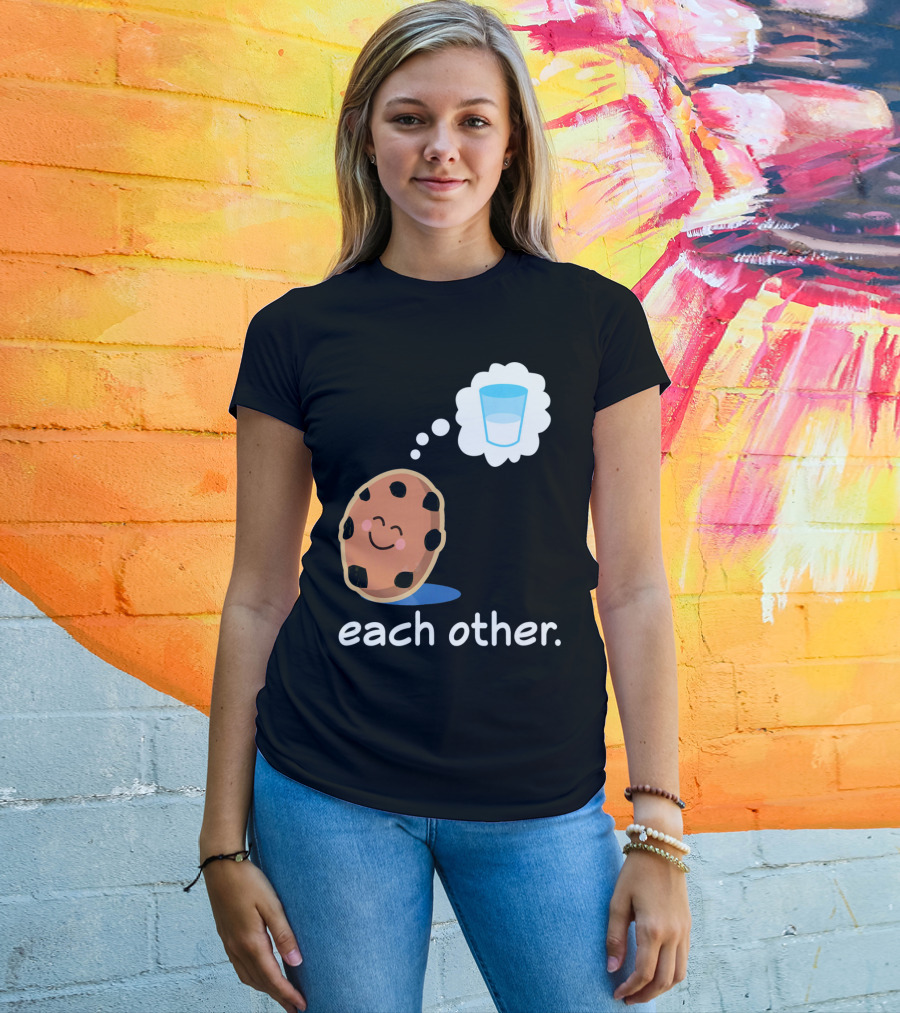 Couples Matching Cookie And Milk Each Other Valenti T-Shirt