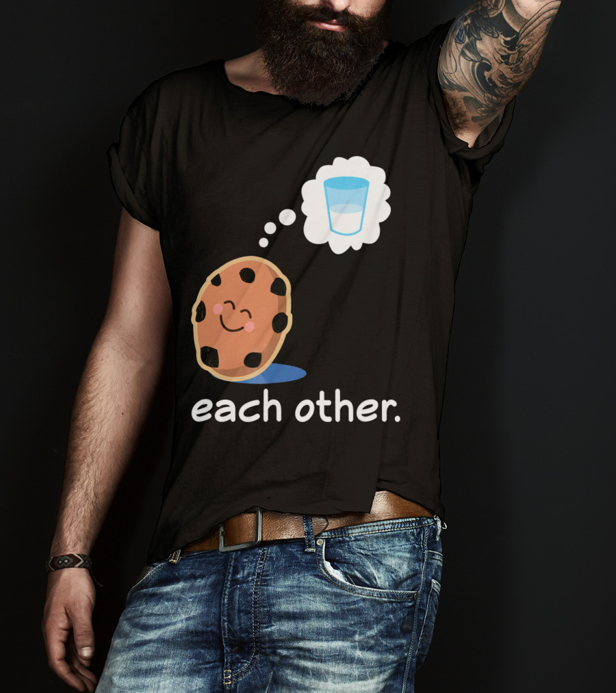 Couples Matching Cookie And Milk Each Other Valenti T-Shirt