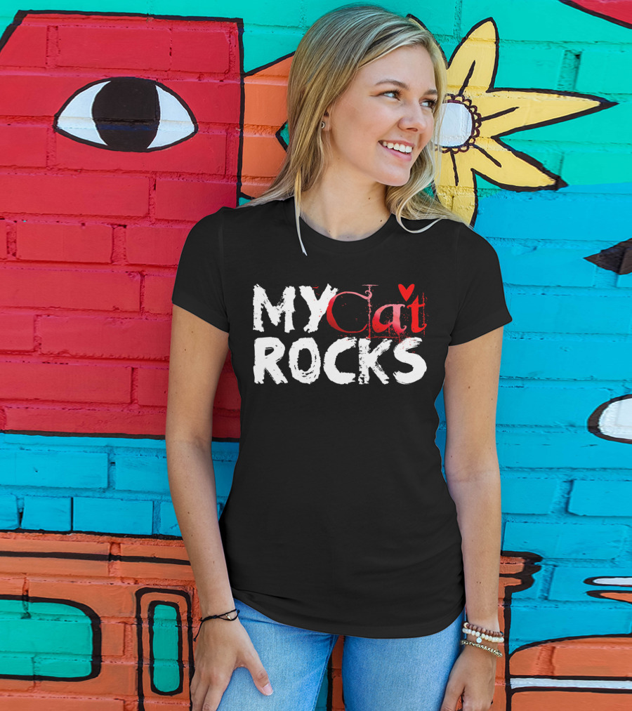 My Cat Rocks Valentine Love T-Shirt