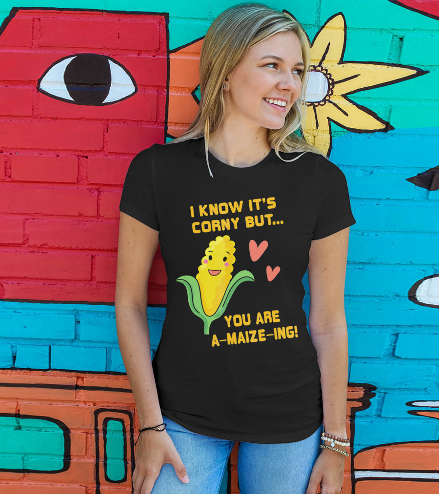 Corny Valentine's Day Funny You Are A-Maize-Ing Hearts T-Shirt