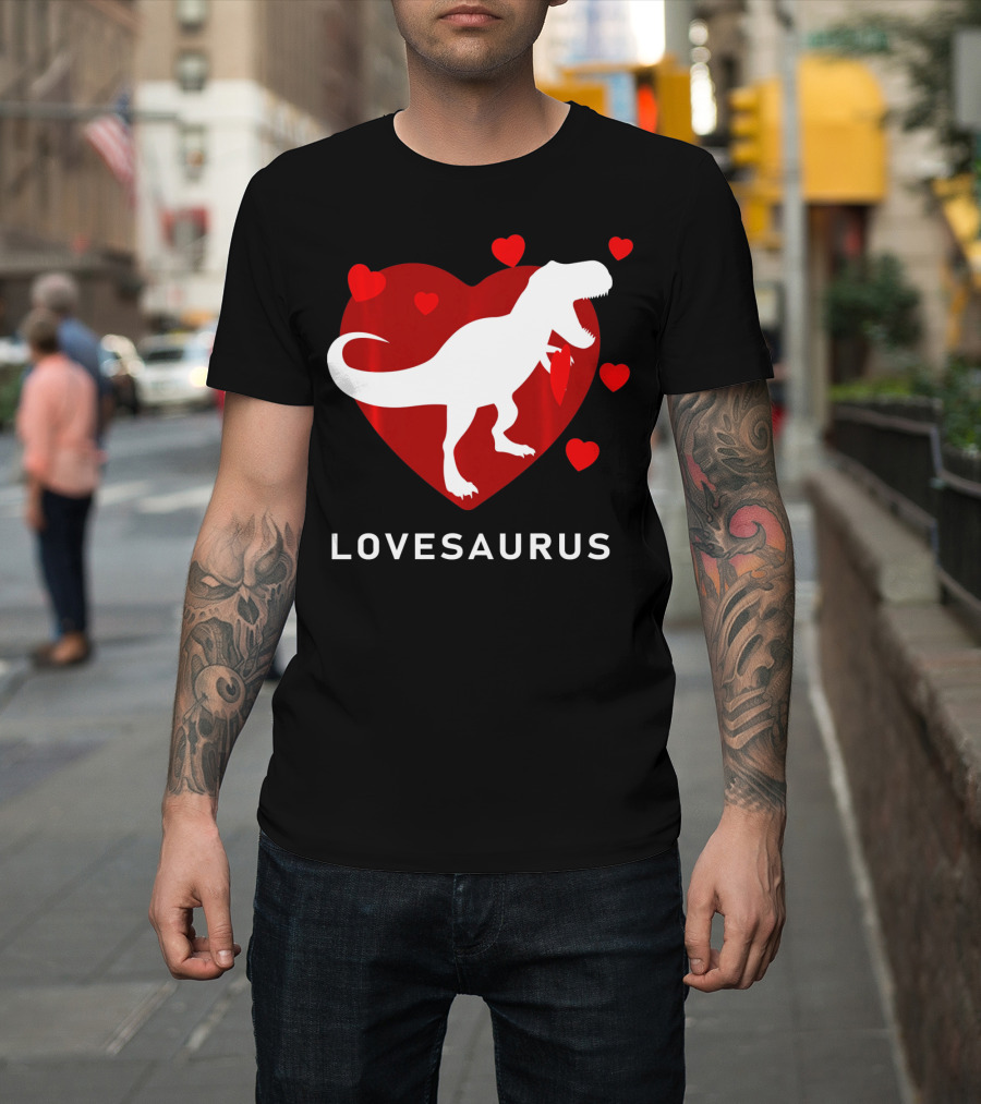 Dinosaur TRex Lovesaurus Kids T-Shirt