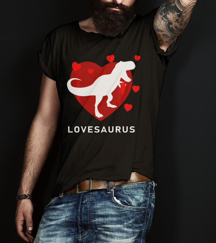 Dinosaur TRex Lovesaurus Kids T-Shirt