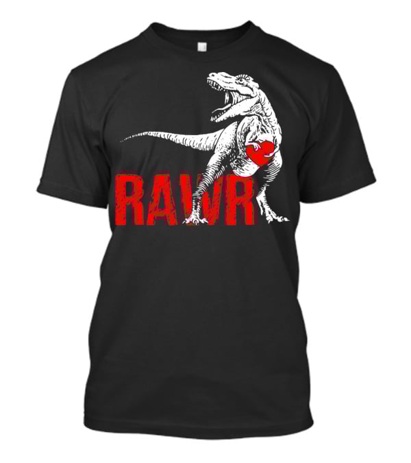 RAWR Dinosaur Valentine Heart T-Shirt