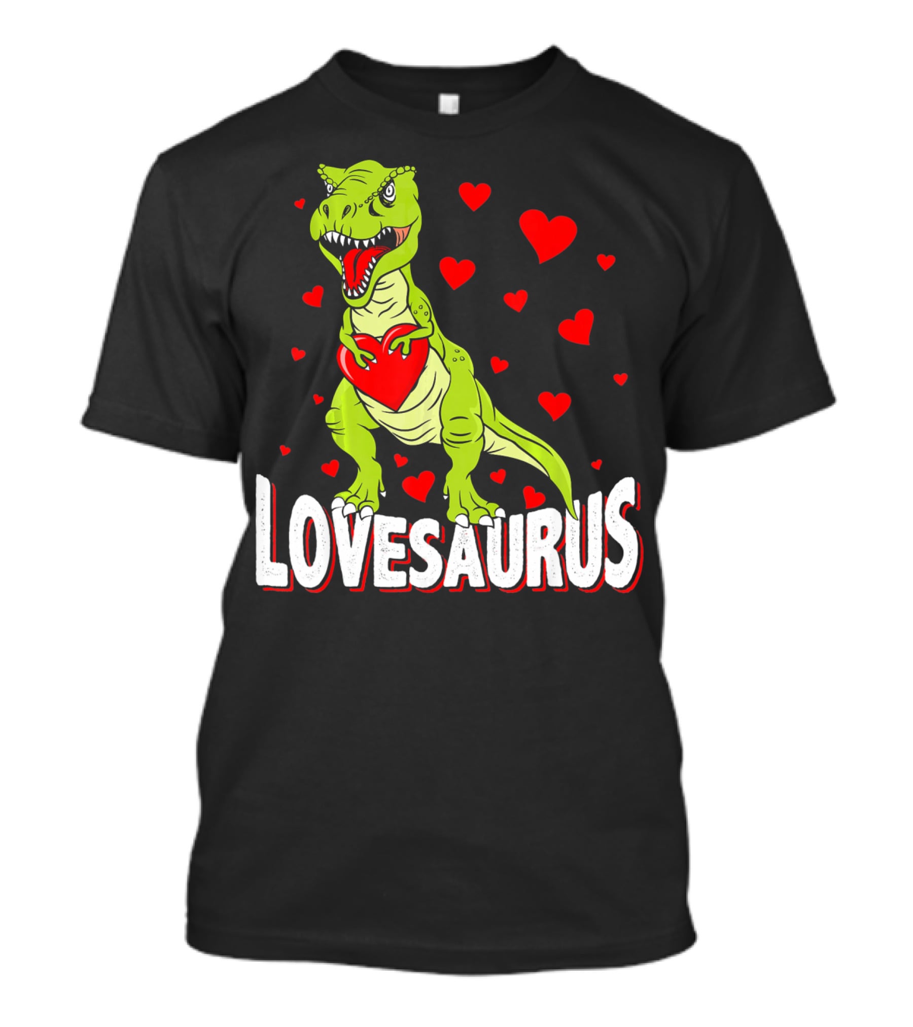Lovesaurus Dinosaur Valentine Day Hearts T-Shirt