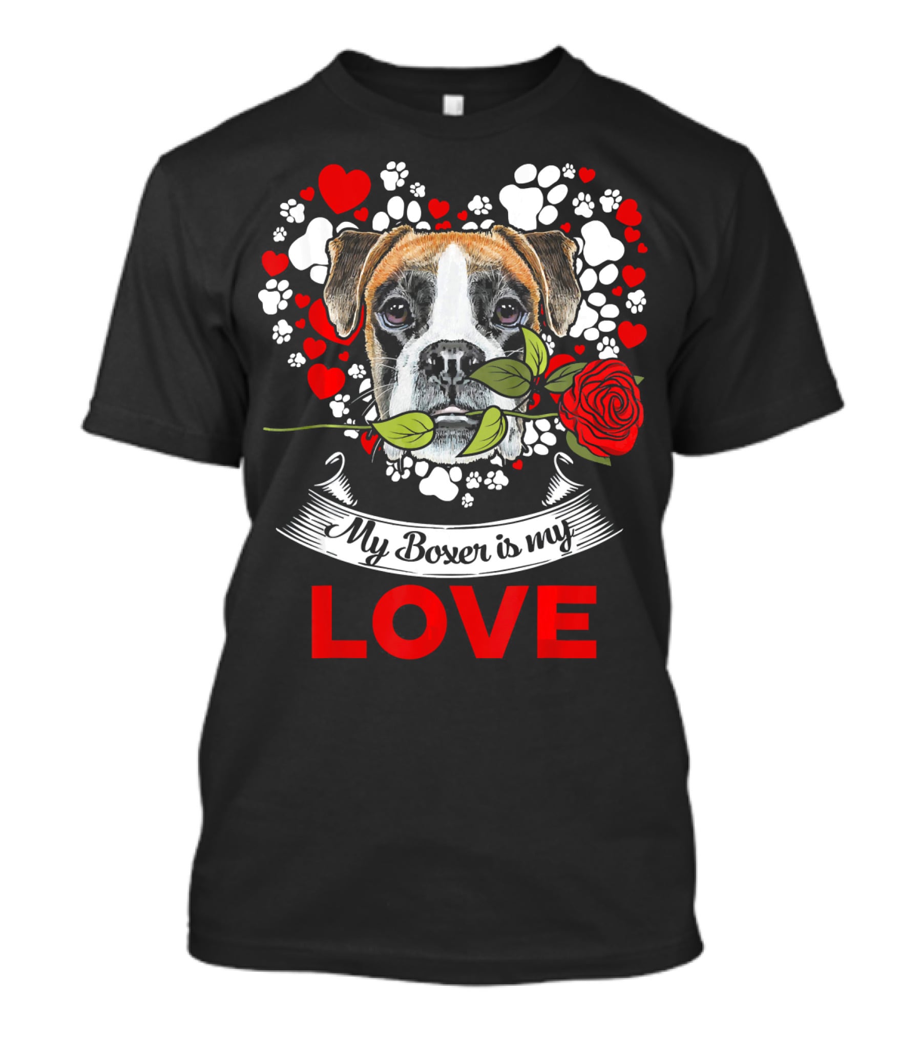 Dog Lover For Womens My Boxer Is My Love T-Shirt