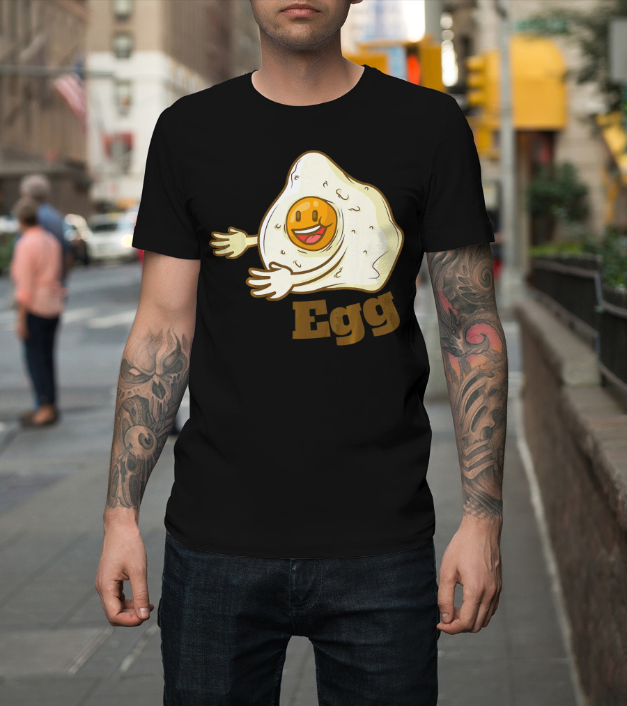 Funny Bacon and Egg Duo Valentines Hugging Egg T-Shirt