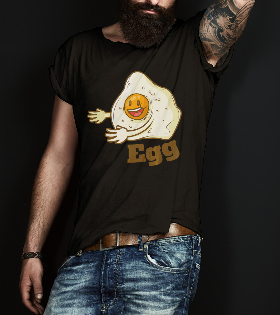 Funny Bacon And Egg Duo Valentines Hugging Egg T-Shirt