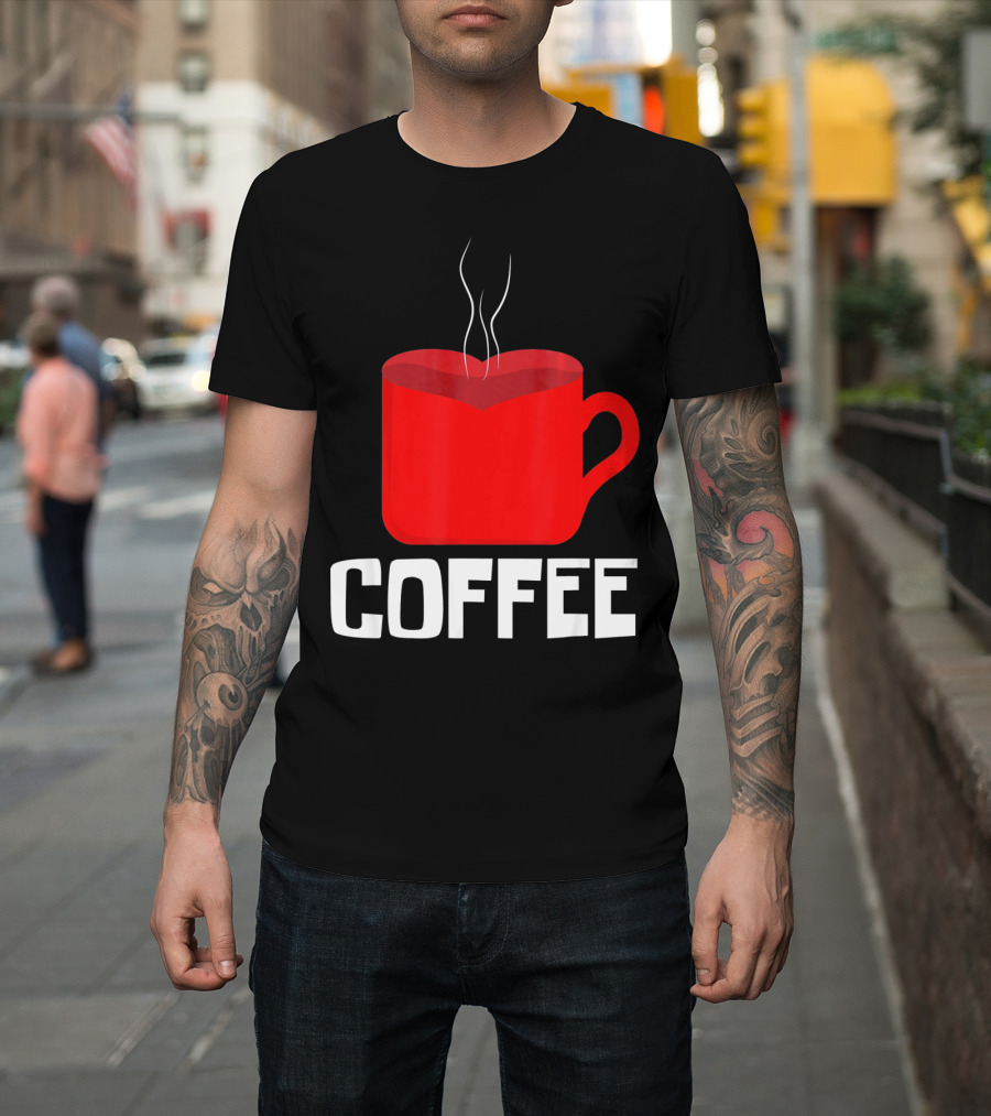 Funny Valentines Coffee Heart Mug Valentine's Day T-Shirt