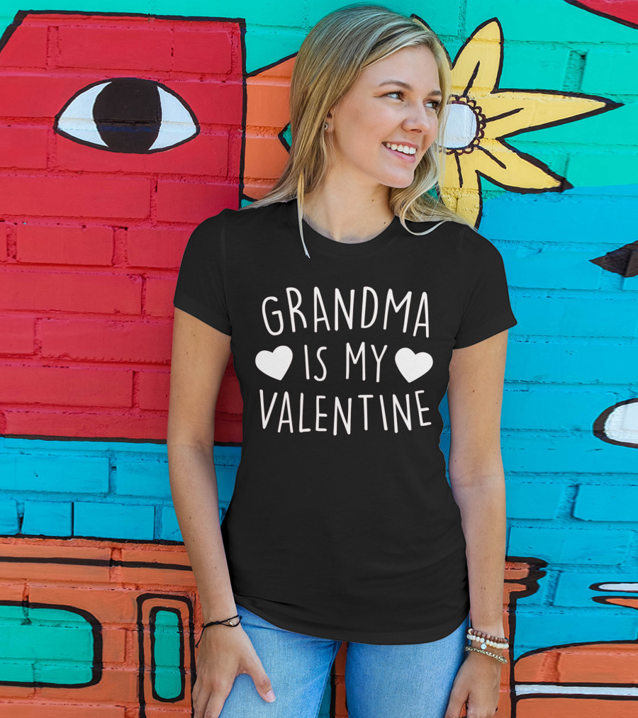 Grandma Is My Valentine Hearts T-Shirt