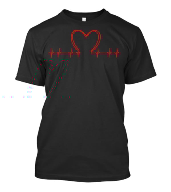 Heartbeat Heart Valentine Day Nurse Doctor T-Shirt