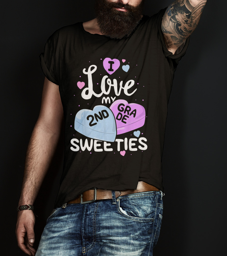 I Love My 2nd Grade Sweeties Hearts T-Shirt