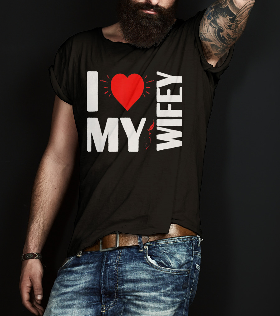 I Love My Wifey Heart Valentine's Day T-Shirt