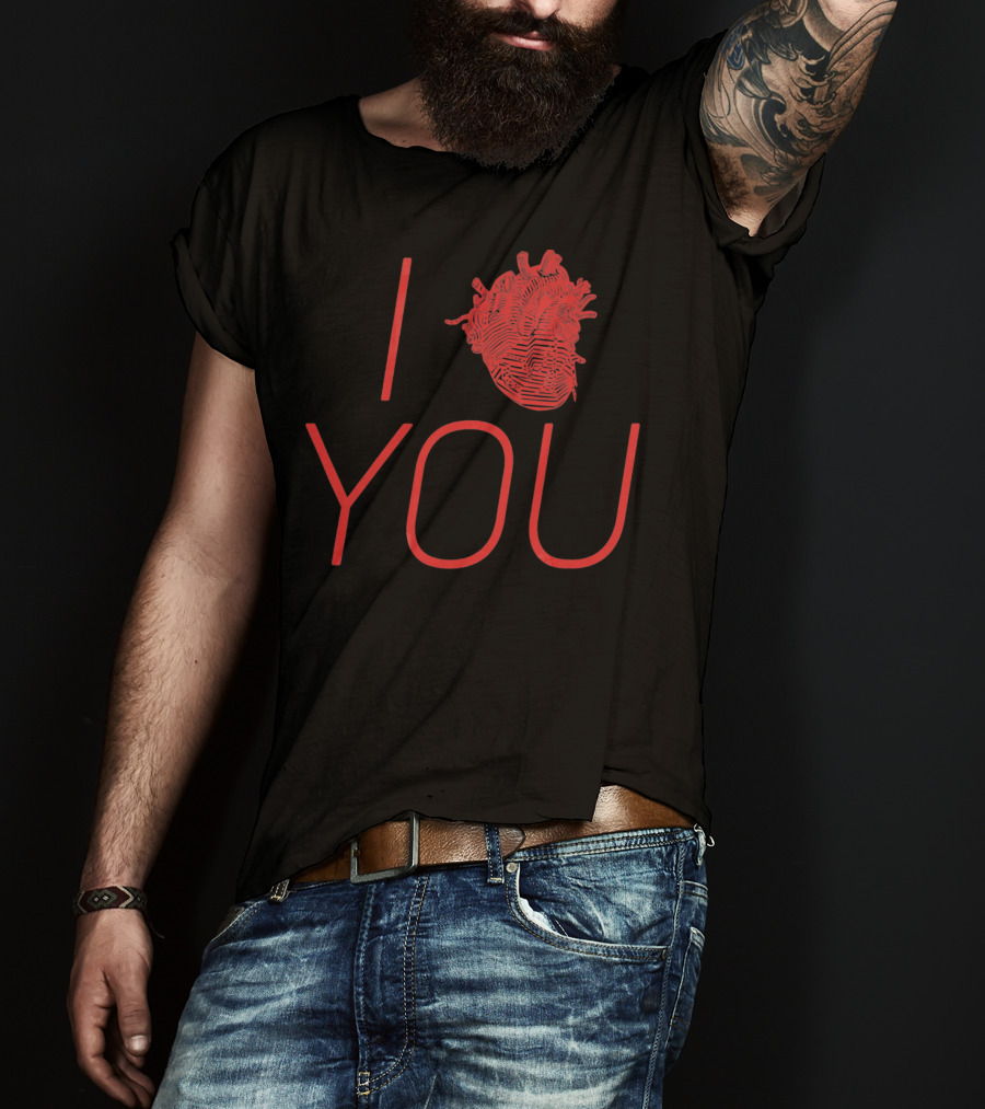 I LOVE YOU Anatomical Heart Vale T-Shirt