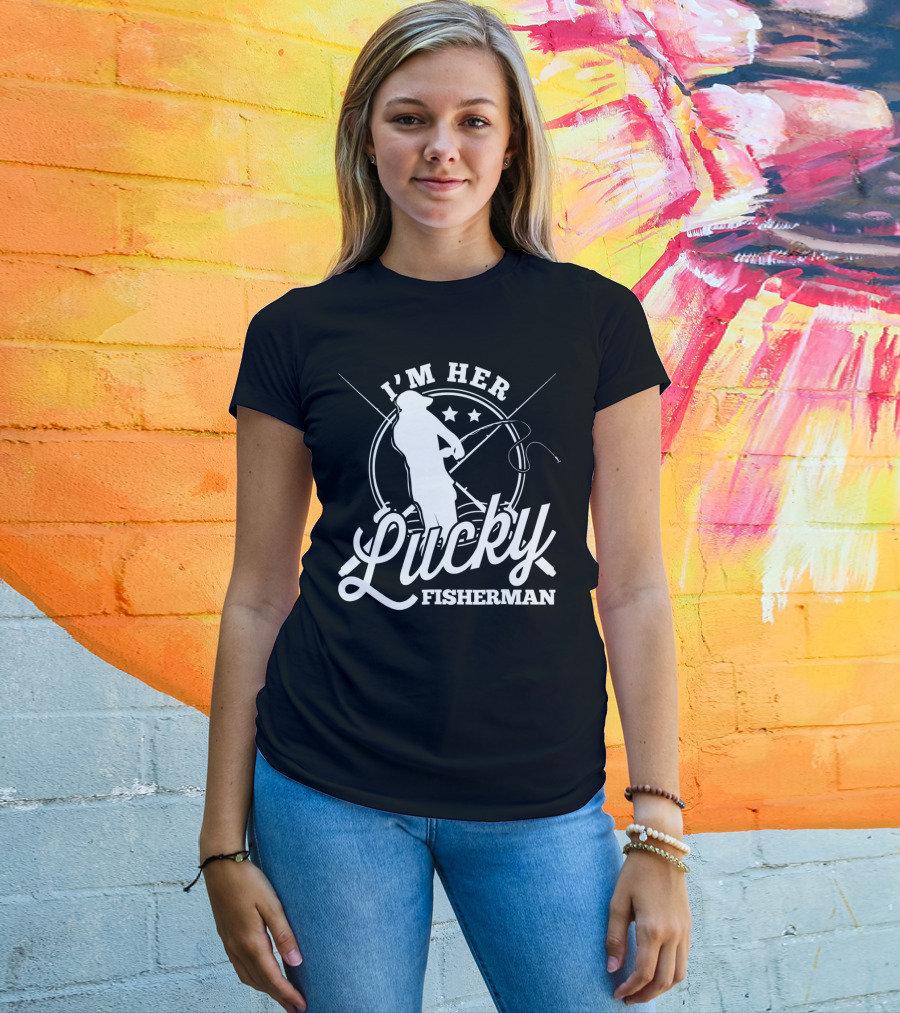 I'm Her Lucky Fisherman Valentine Husband T-Shirt