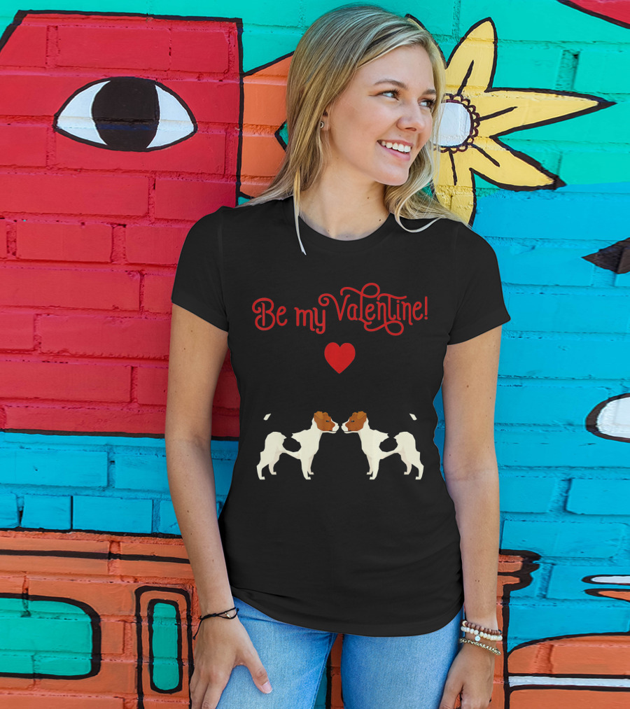 Be My Valentine Jack Russell Terrier Heart T-Shirt