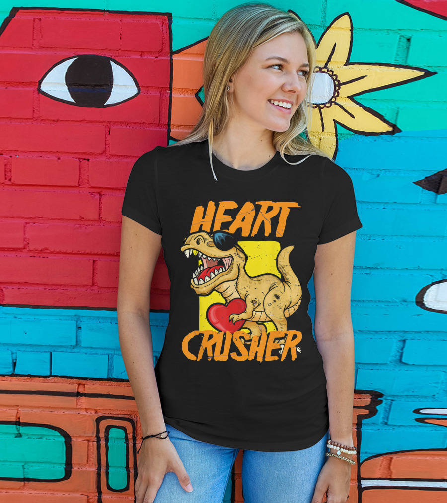 HEART CRUSHER Kids Dinosaur T-Shirt