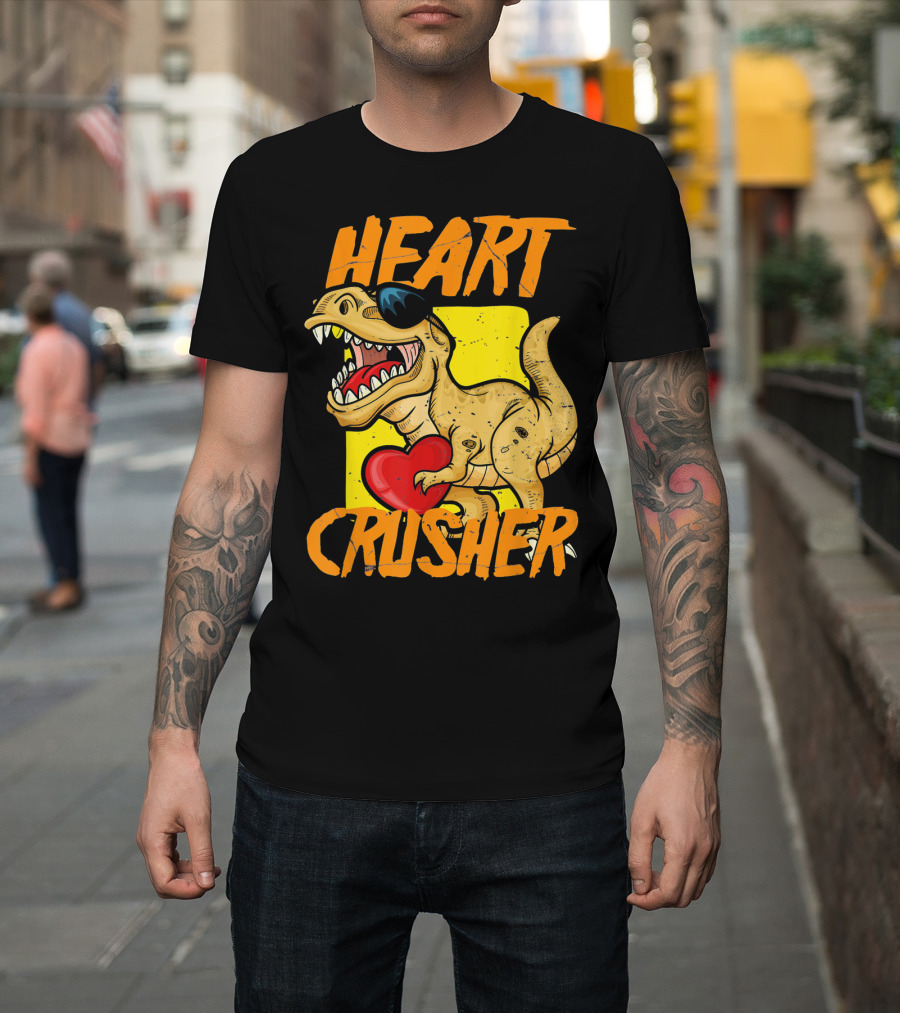 HEART CRUSHER Kids Dinosaur T-Shirt