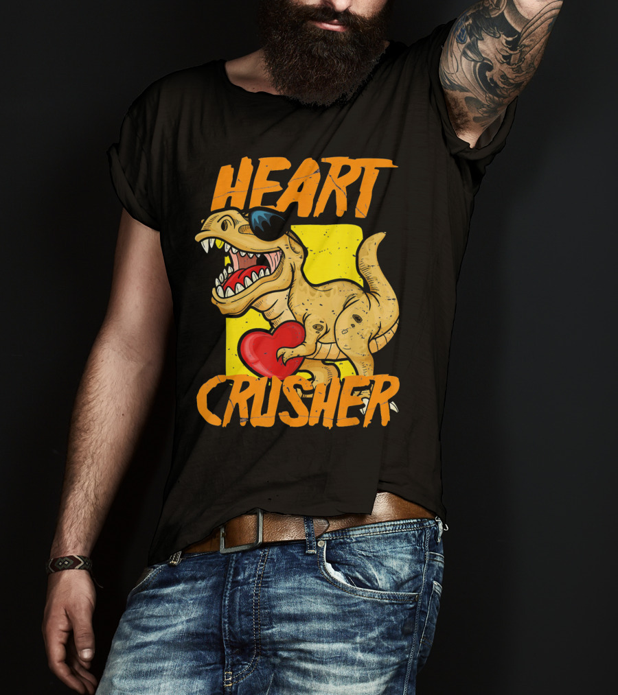 HEART CRUSHER Kids Dinosaur T-Shirt