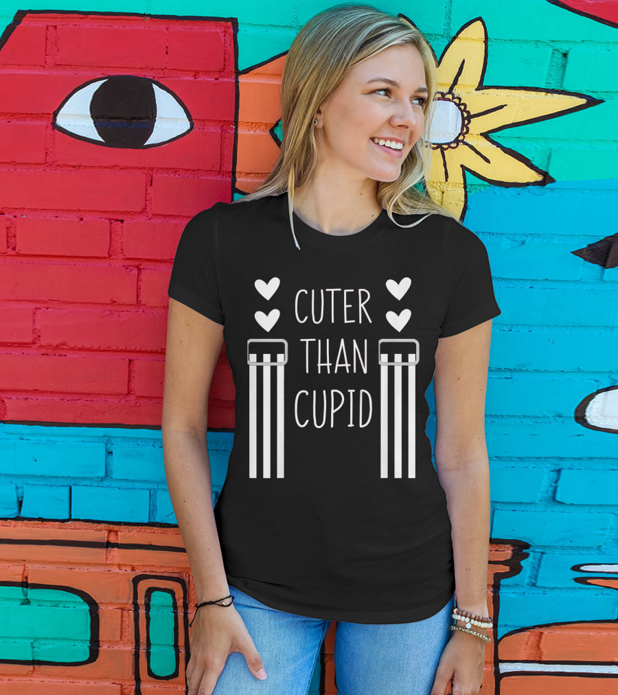 Cuter Than Cupid Kids Heart Suspenders Valentines Day T-Shirt