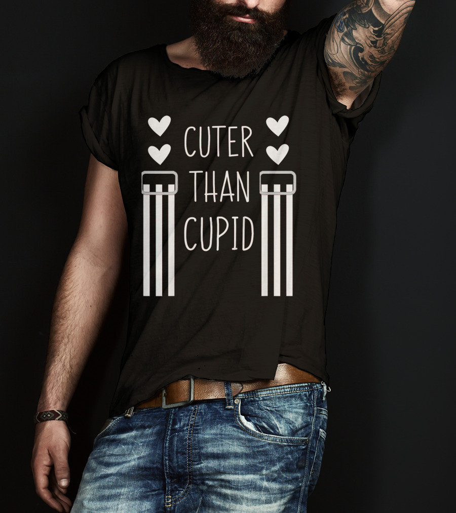 Cuter Than Cupid Kids Heart Suspenders Valentines Day T-Shirt