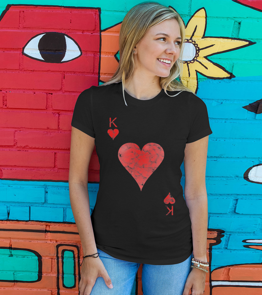 King Of Hearts Love Playing Card T-Shirt