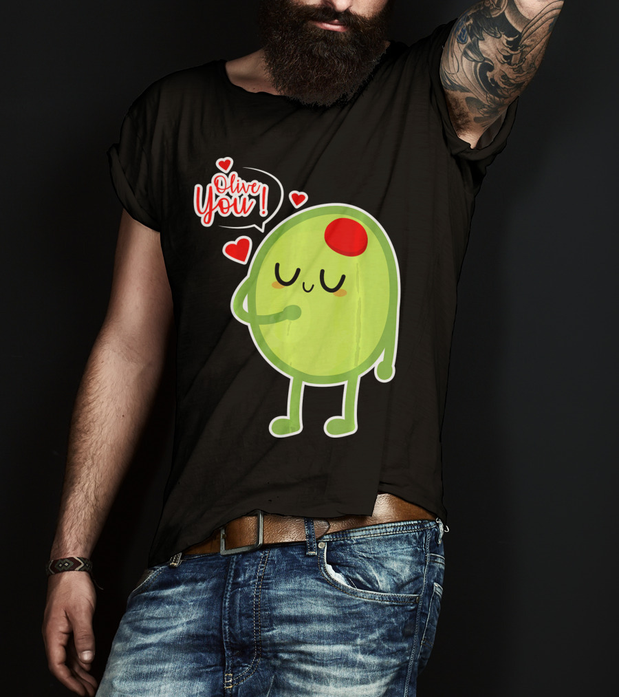 Olive You Cute Valentines Day Love T-Shirt