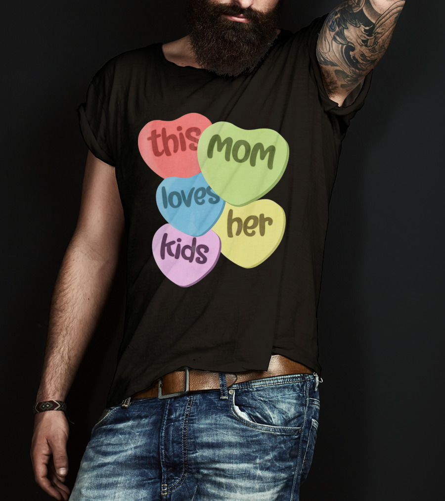 This Mom Loves Her Kids Valentines T-Shirt