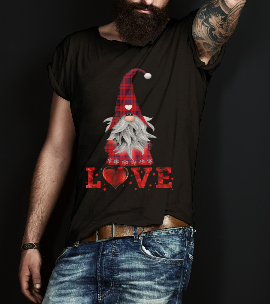 Love Tomte Valentines Day Gnome Nisse T-Shirt