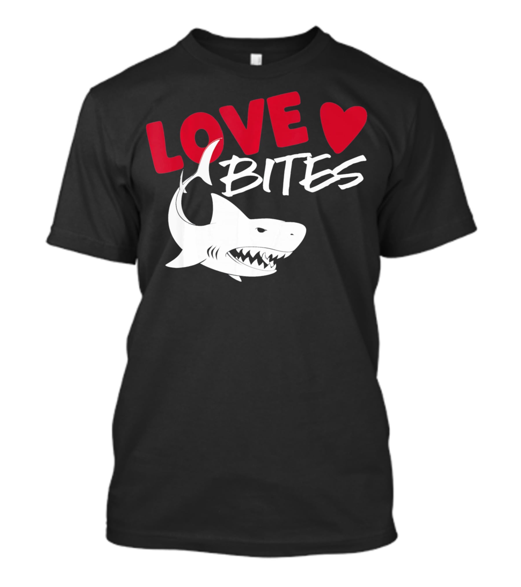 Valentines Day Shark Love Bites T-Shirt