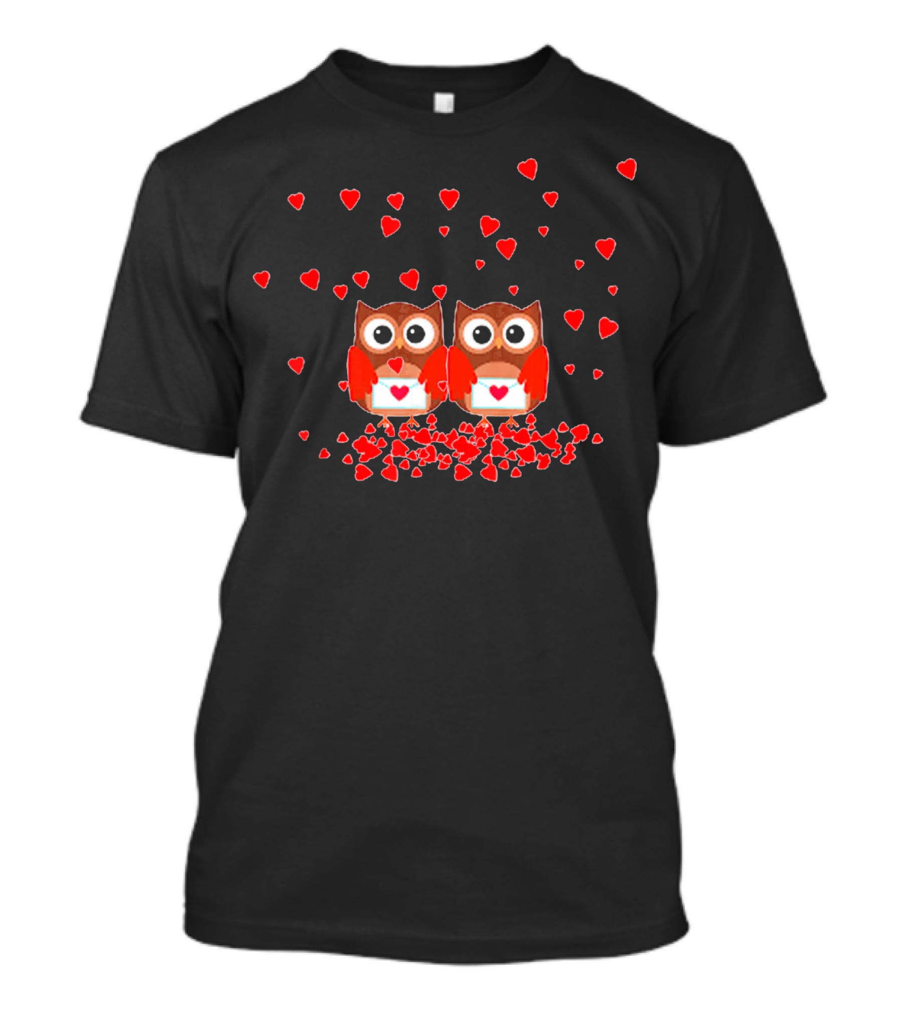 Love Owls Surrounded By Hearts For Valentine T-Shirt