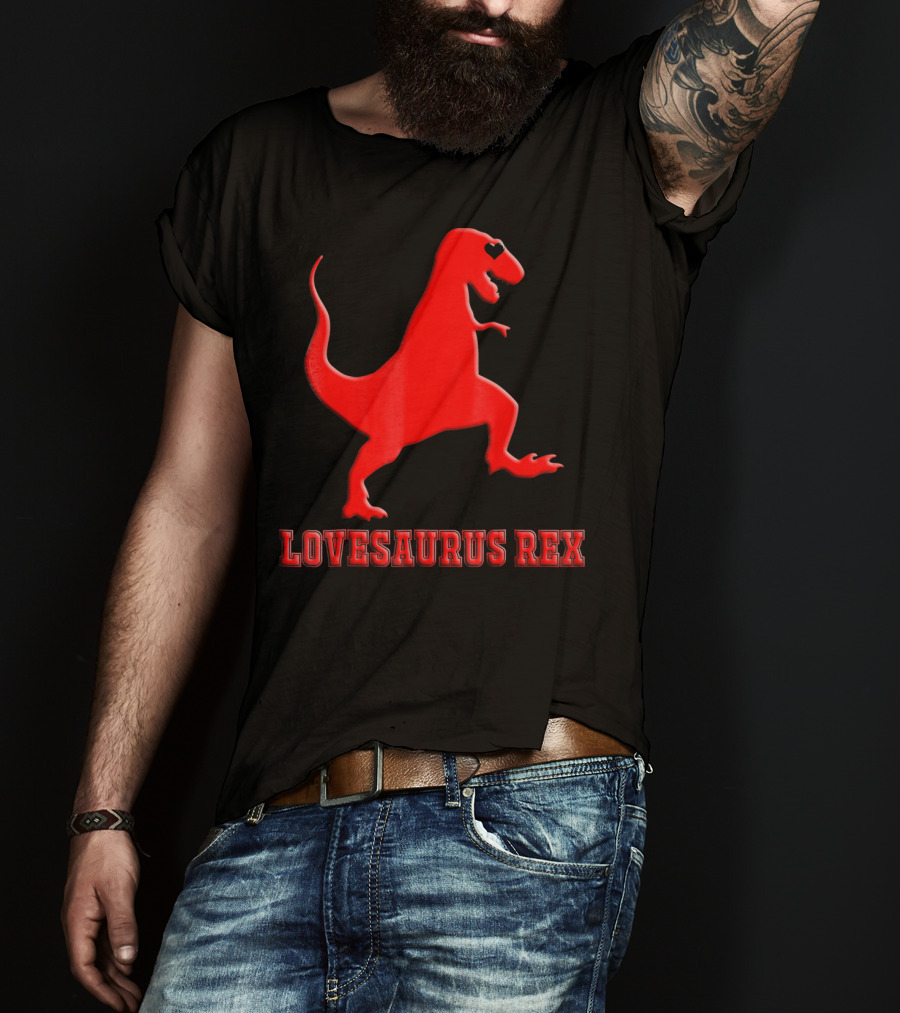 Lovesaurus Rex Dinosaur Heart Valentine T-Shirt