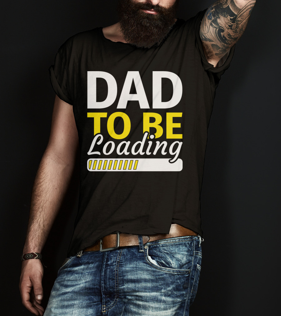 Dad To Be Loading Mens Valentines Pregnancy Announcement T-Shirt