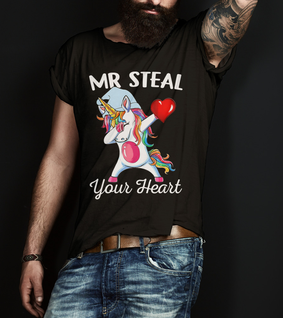 MR Steal Your Heart Dabbing Unicorn T-Shirt