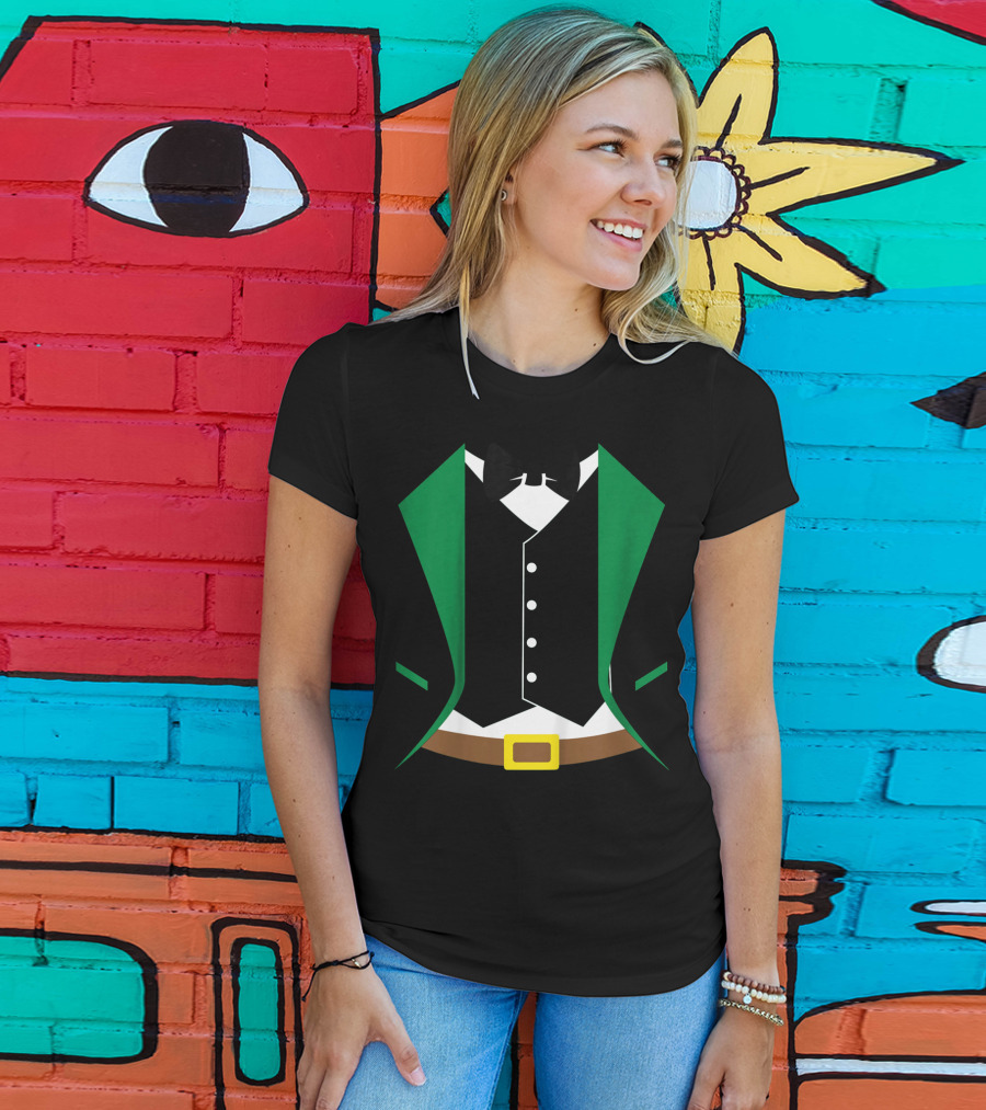 Kids Funny St Patrick's Day Leprechaun Tuxedo Costume T-Shirt