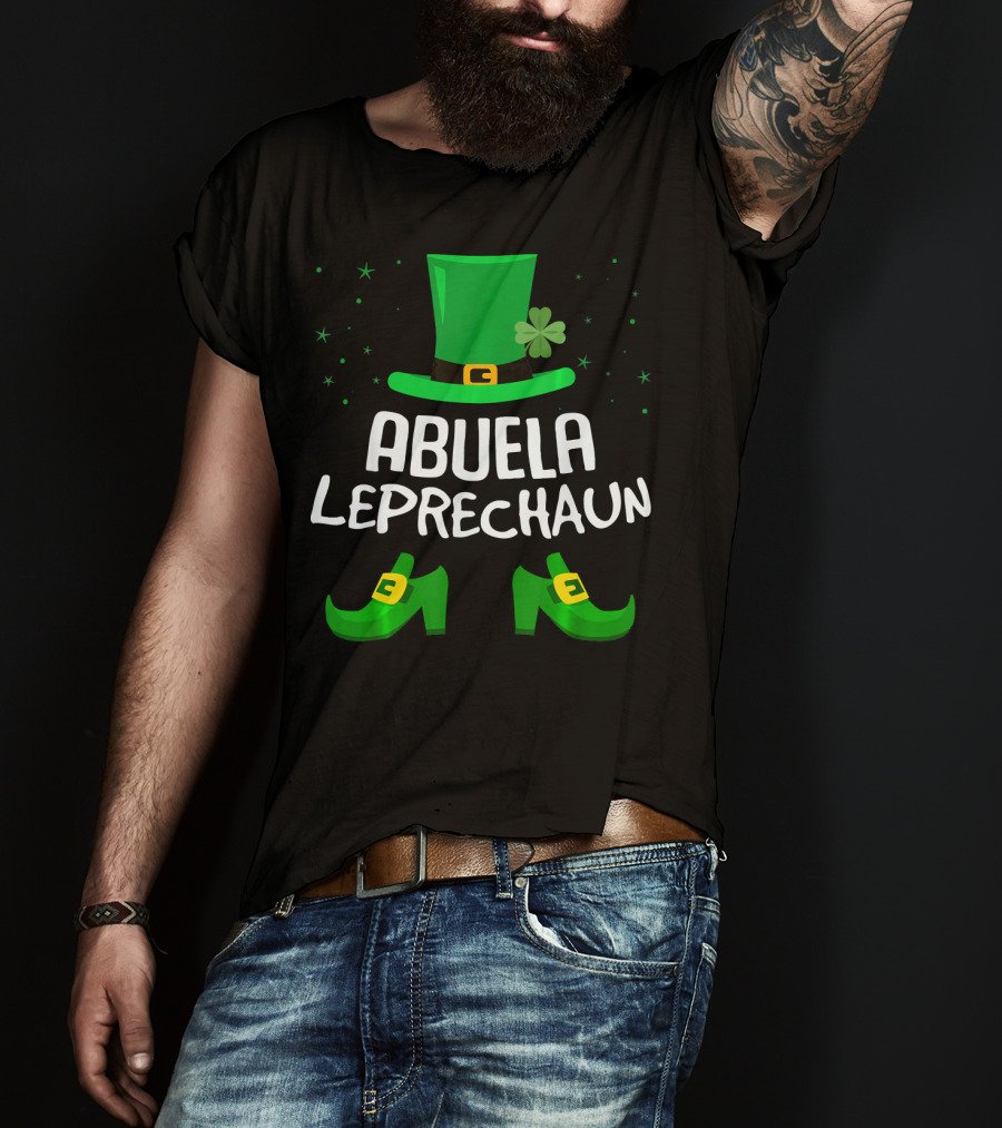 Abuela Leprechaun Saint Patricks Hat And Shoes T-Shirt