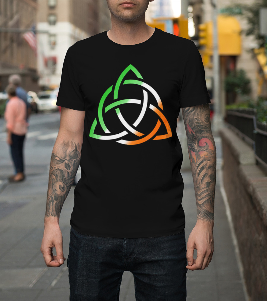 Celtic Trinity Knot Irish Flag Colors T-Shirt